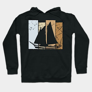 Sailing Retro Vintage Lake Skipper Water Hoodie